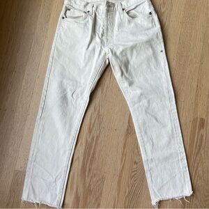 Imogene + Willie Mid-Rise Straight Leg Jeans Off-White Size 25